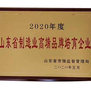 山東省製造業高端品牌（pái）培育企業